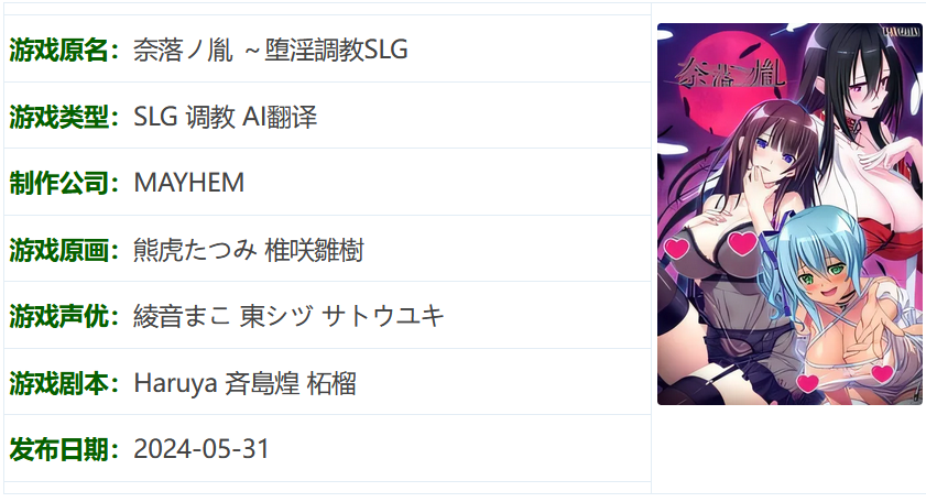 图片[2]-k569  [中文] G1245 奈落之胤 ～堕淫调教SLG～ AI汉化版[1.7G]-乐游二次元