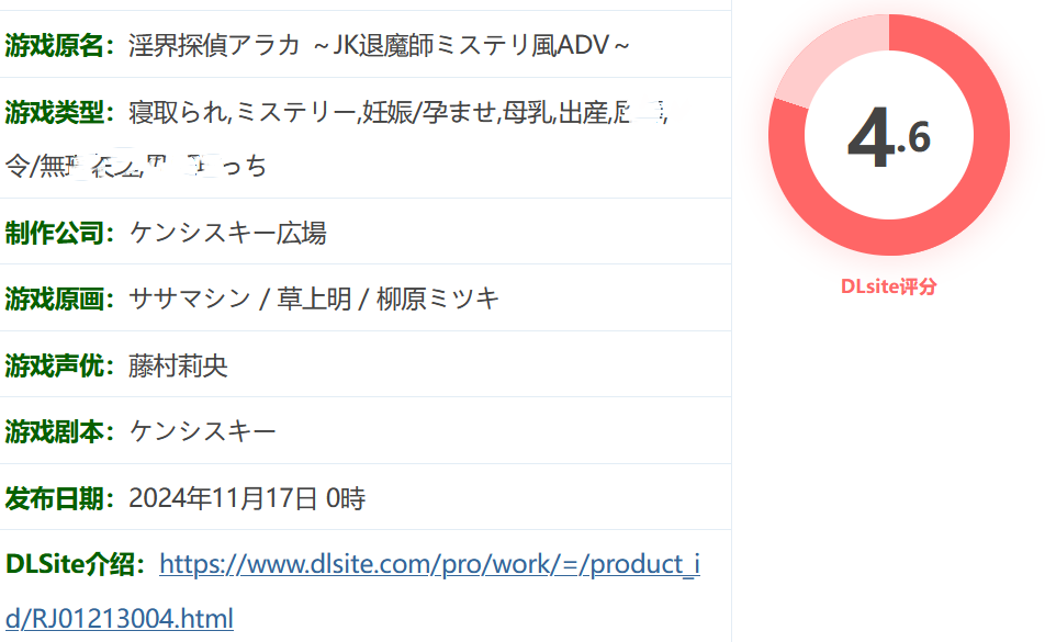 图片[2]-w3202 淫界侦探阿拉卡 ～JK退魔师推理风ADV～挂载AI汉化版+存档 [新作/1.5G]-乐游二次元